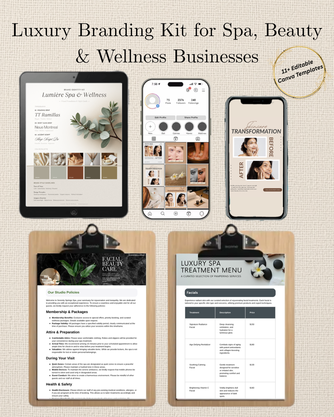 Luxury Branding Kit for Spa, Beauty & Wellness Businesses
