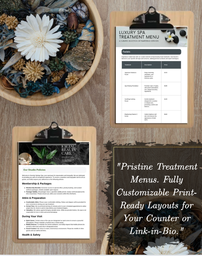 Luxury "Aesthetics & Wellness" Mini Design-Kit