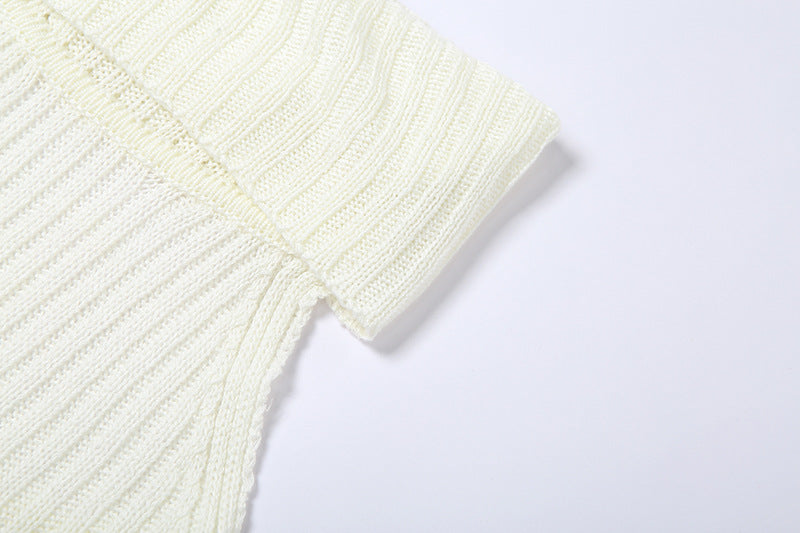 Turtleneck Slim Fit Knit Tank Top
